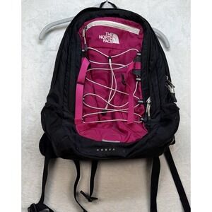 The North Face Borealis Backpack Black‎ Pink Laptop School Travel Hiking Bag